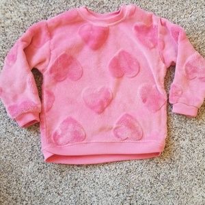 H&M fuzzy heart sweater
